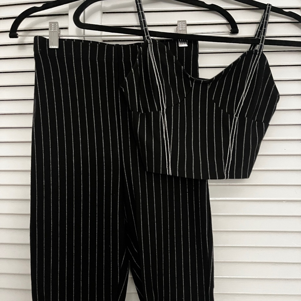 Matching Set Striped Leggings and Top